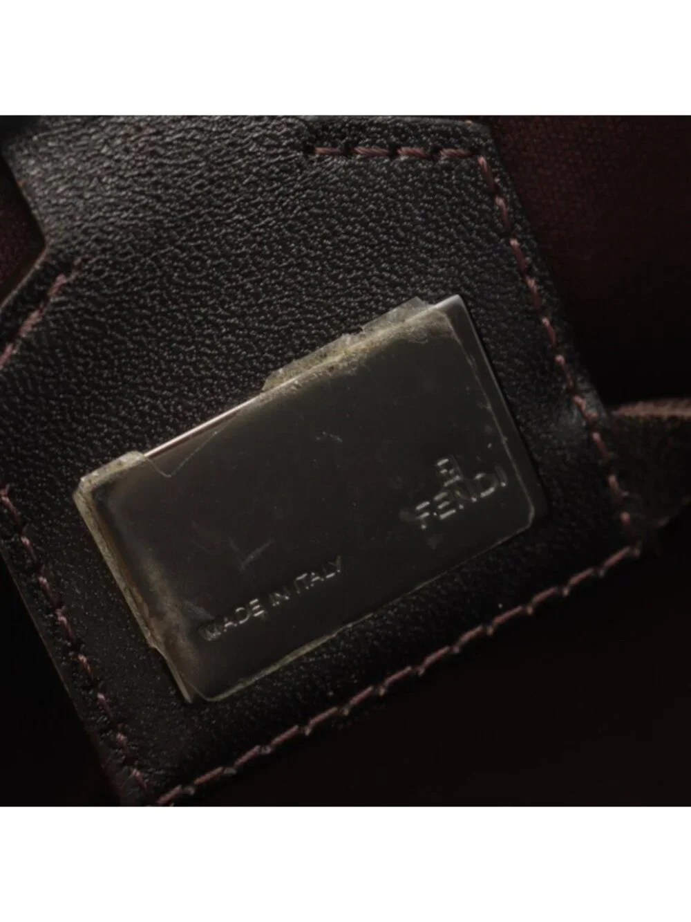 Fendi Tote Zucca Beige Dark Brown Canvas Leather Zucchino Mini Handbag